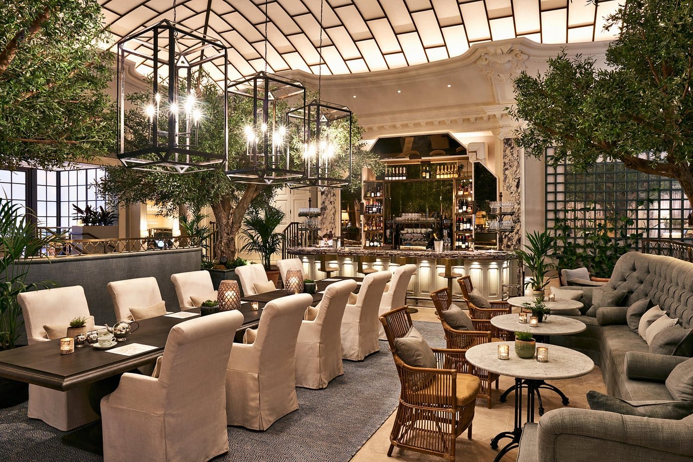 Palm Court, the lanterns